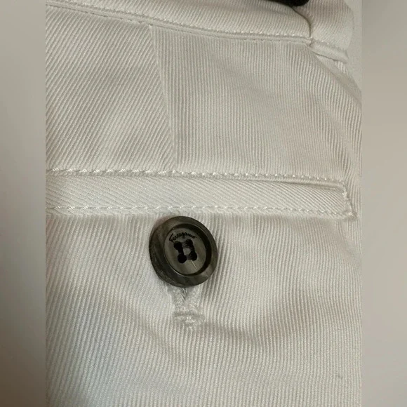 NWT Salvatore Ferragamo Men’s Off White Cotton Chino Pants Size 48 (US 33)